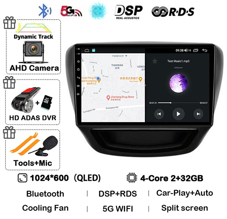 Android 14 Carplay Auto Car Radio For Chevrolet Cavalier 2016 2017 2018 Multimedia Stereo Video Player GPS 4G+WIFI BT 360 Camera