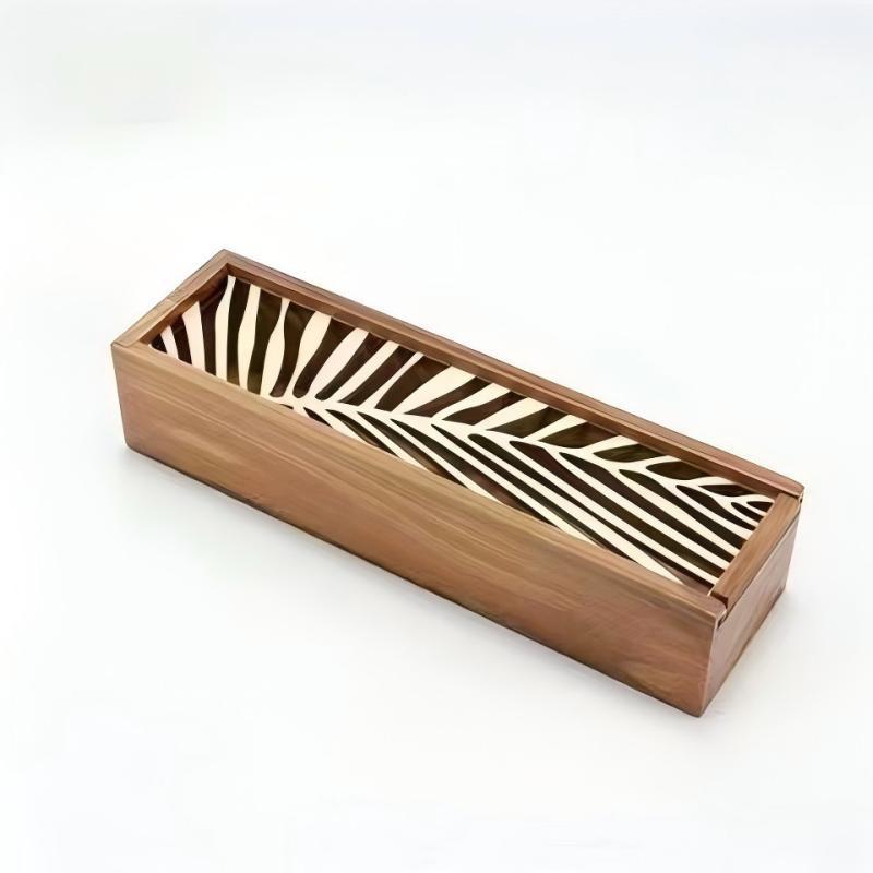 

Portable Retro Box Hollow Wood Pencil Case Storage Box Students Cute Wooden Pencil Box Multi Stationery Desk Storage Accessory