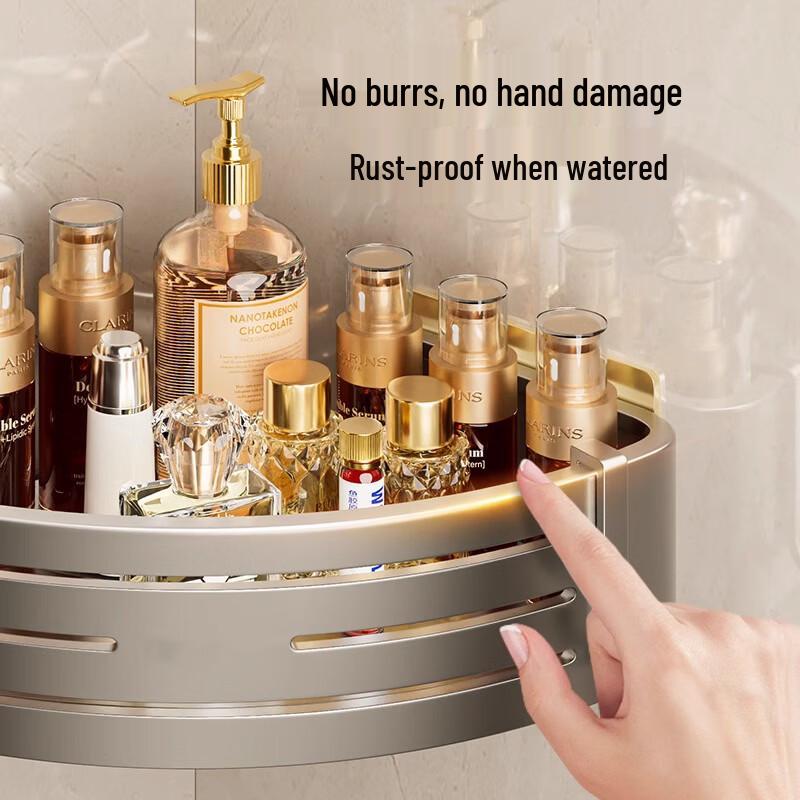 Rubber Bathroom Corner Storage Shelf