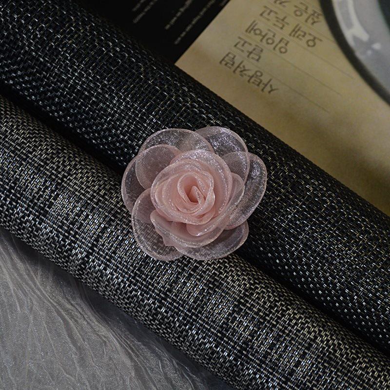 Korean Style 15-Piece Gauze Snow Fabric Flowers for DIY Clothing, Hair Clips, Jewelry Accessories