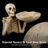 Spooky Skull Tray | Aged Bone Finish, Medieval Home Decor, Skeleton Tray, for Entryway