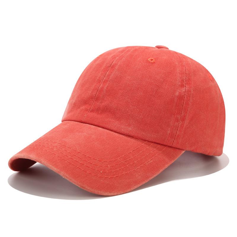 Retro Solid Color Washable Baseball Cap Summer New Women Men Hats Sunscreen Hats Cotton Outdoor Sport Running Visor Casual Cap