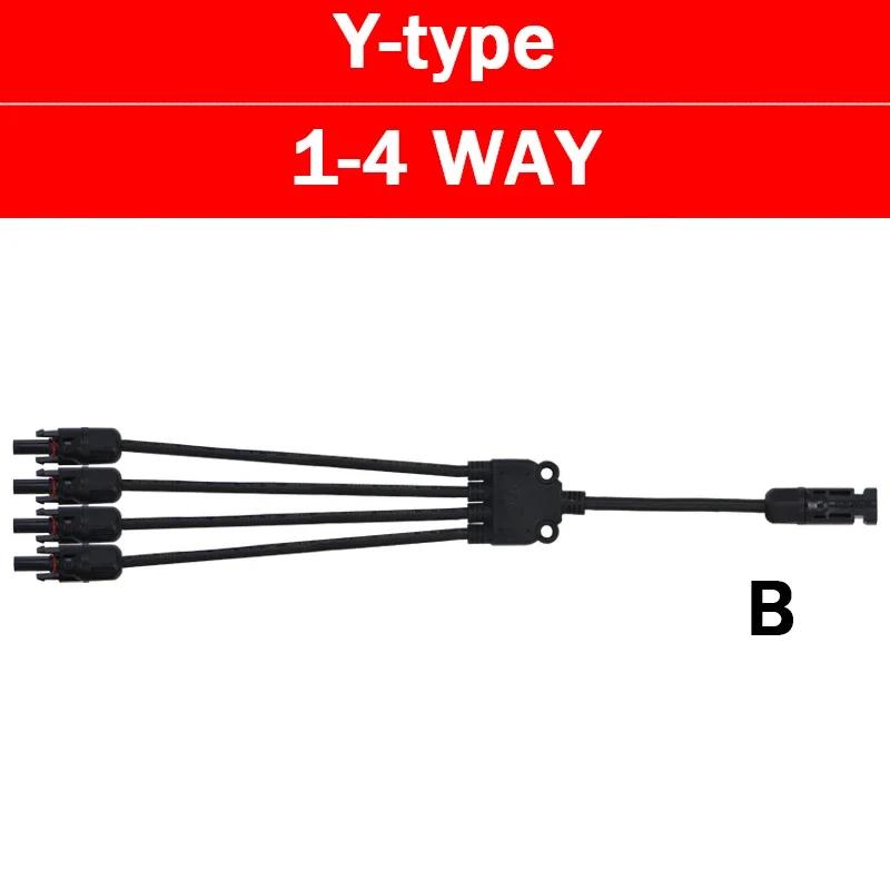 1/5/20/100Set PV Solar Connector  Photovoltaic Male Female Plug Waterproof 3 4 5 Way Y-Type 1 In 2/3/4 Out Solar Kits System