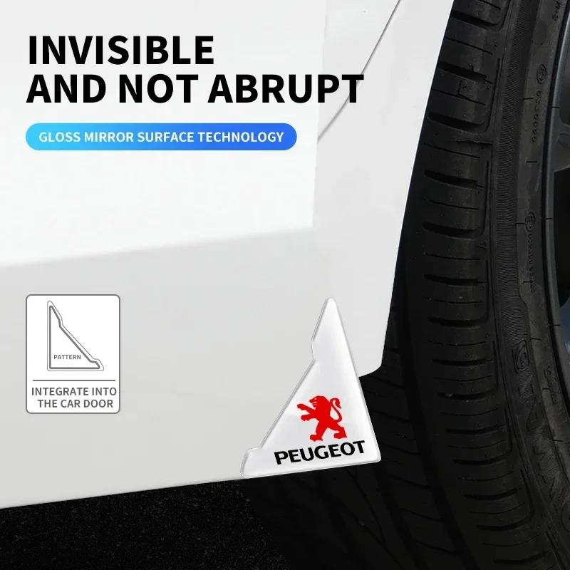 Car Sticker Car Door Corner Anti-collision Covers Transparent Silicone Protector Stickers For Peugeot 206 307 308 3008 508 2008