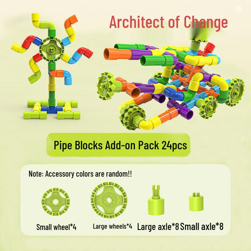 

Interlocking Water Pipe Building Blocks for Early Education - DIY Educational Toys for Kids