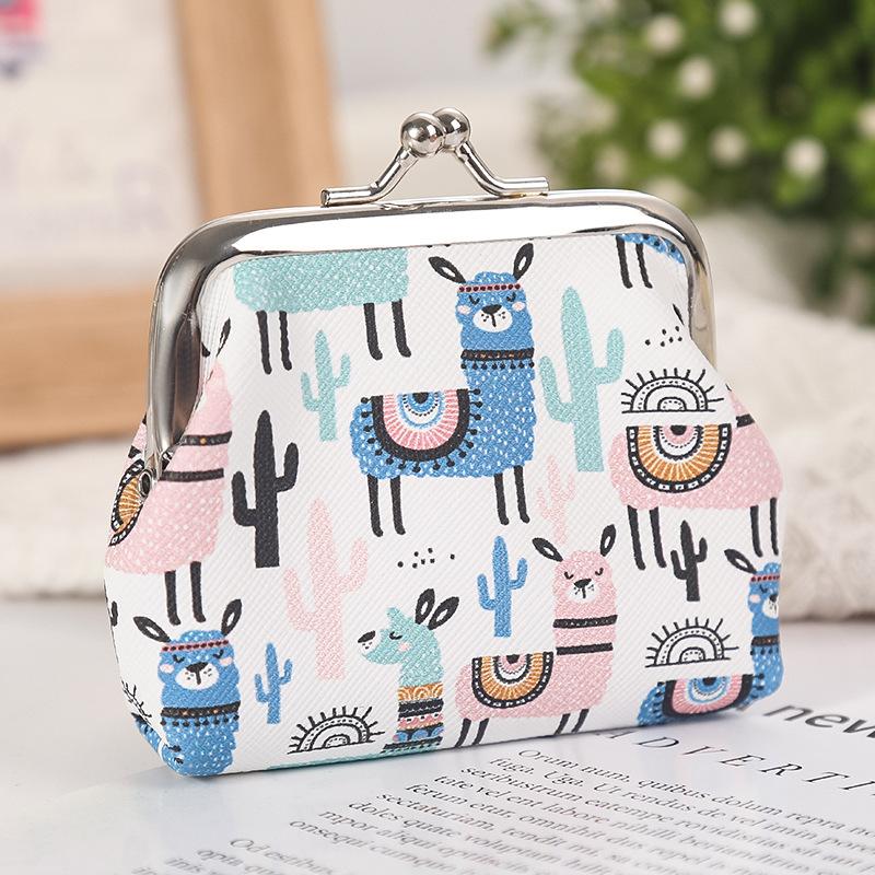 Color Sheep Pattern Coin Purse Cute Buckle Wallet Girls Money Bag Children Small Pouch Key Pockets Mini Card Holder Wallets