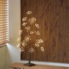 Wall-Mounted Revolution Christmas Tree with LED USB Lights, Glowing Ornament, Nordic Style, Natural Decoration (Blossom, 90cm/M Size)