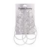 Exaggerated Metal Hoop Earrings Set: 6 Pairs - Trendy, Statement Circle Hoops for Nightclub Style