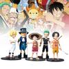 One Piece 5pcs Role Pvc Toy Model Desktop Decoration Children Christmas Gift