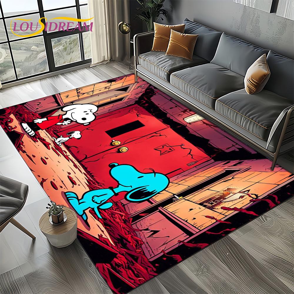 27 Style Cute Snoopy Dog Cartoon Carpet Rug for Bedroom Living Room Home Sofa Decoration,kids Game Large Decor Floor Mat Gift 3D