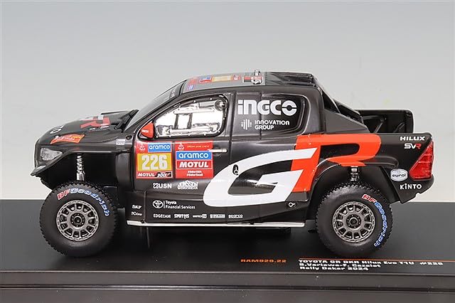 IXO Scale Toyota GR DKR Hilux Evo T1U 2024 Dakar Rally 1/43 #226 S.Valiawa/F.Casale