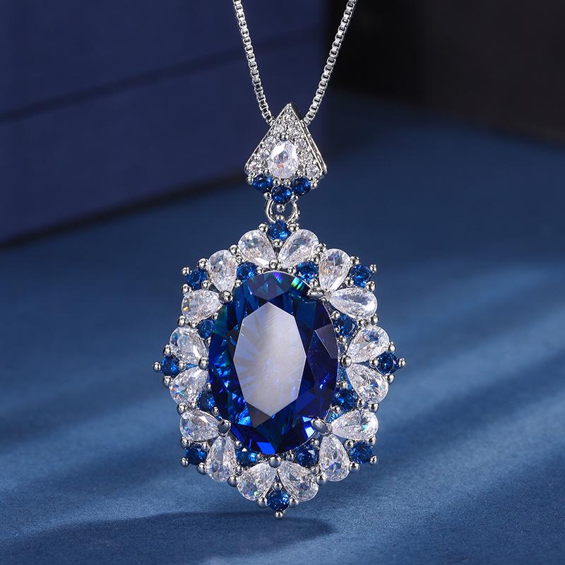 

Ювелирные изделия Медное основание Позолоченный ювелирный набор Имитация цвета Сокровище Ювелирный набор Женский Основной камень 13 * 18