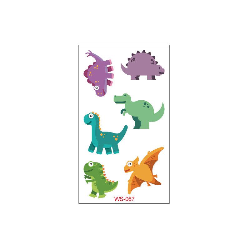 2025 Dinosaur Cartoon Tattoo Stickers for Kids - Waterproof & Sweatproof