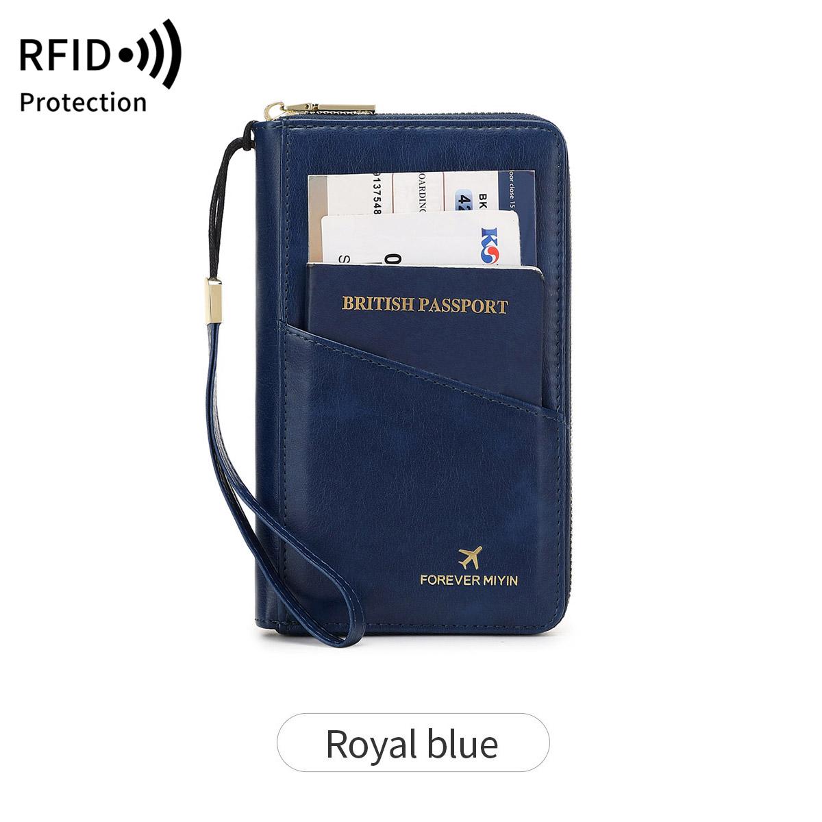 

Модный держатель для паспорта с RFID-меткой, передний карман, многофункциональный держатель для паспорта из искусственной кожи, бумажник для паспорта, дорожные аксессуары