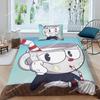 The Cuphead Show Cartoon Bedding Sets Exquisite Bed Supplies Set Duvet Cover Bed Comforter Set Bedding Set Birthday Gift026