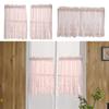 Tier And Valance Curtain 3 Pieces Embroidered Kitchen Curtains