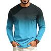Men's Raglan Long Sleeve T-Shirt Neck Casual Top for Everyday Wear