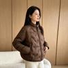 Down jacket women's short fashion lightweight thin coat light and thin stand-up collar loose warm women's winter clothing Pinghu