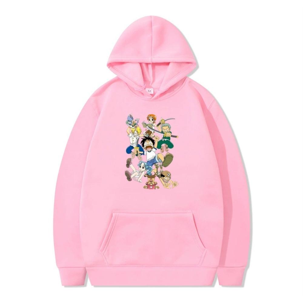 Mens Womens Hoodie ONE PIECE Anime Hoodies Streetwear Harajuku Casual Printed Hooded Pullover Sweatshirts