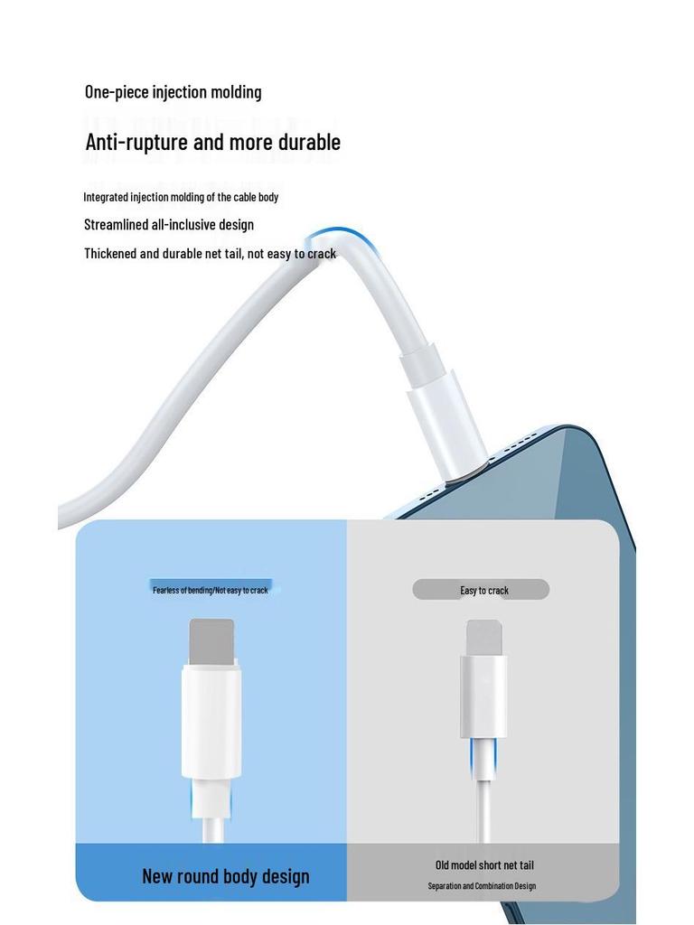 3C Certified PD20W Fast Charger - Dual Port for Apple Phones with Flash Charge Cable