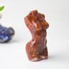 Resin Art Sculpture Of Female Figure With Natural Water Crystals For Desk Display