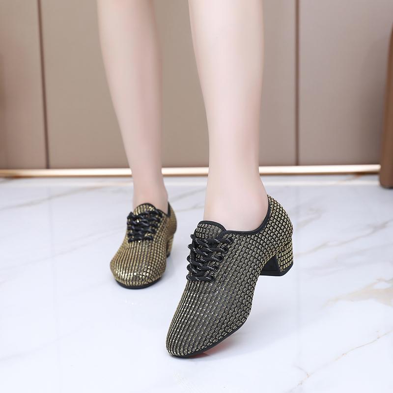 New Adult Women Latin Dance Shoes Ladies Modern Standard Dancing ShoesTeachers Shoes Indoor Heeled 3.5cm