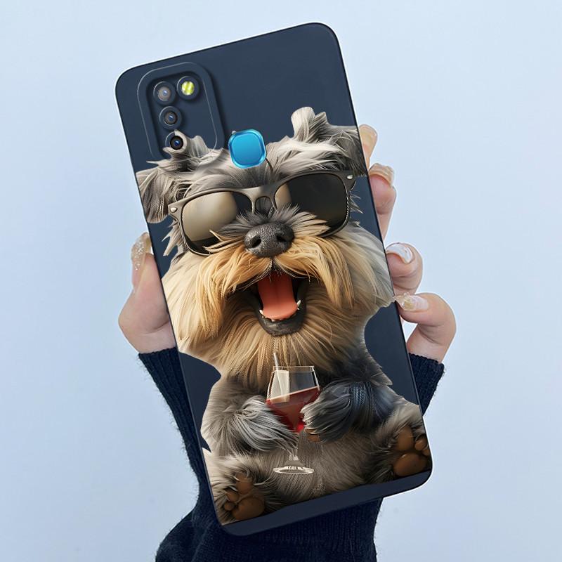 For Infinix Hot 10 Lite Smart 5 Hot 11 G37 10S 10T 10i Case Lovely Cartoon Cat Liquid Silicone Soft Shockproof Back Cover Capa