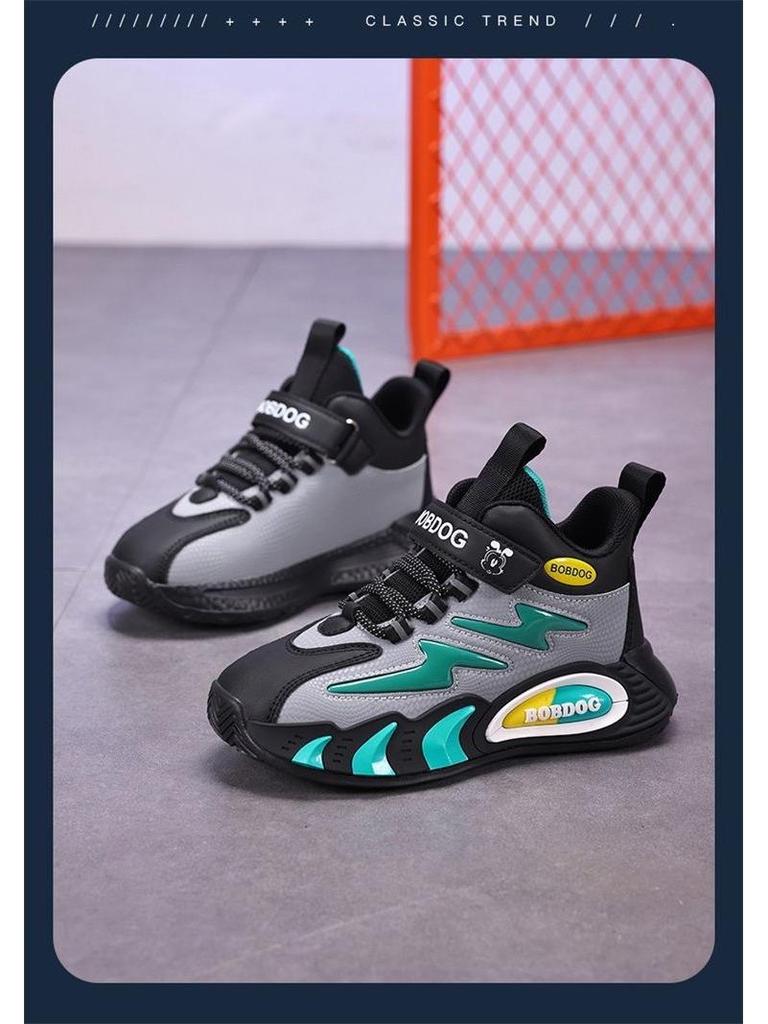 Bobodou Boys' Winter Warm Velvet Lined Cotton Sports Shoes for Kids