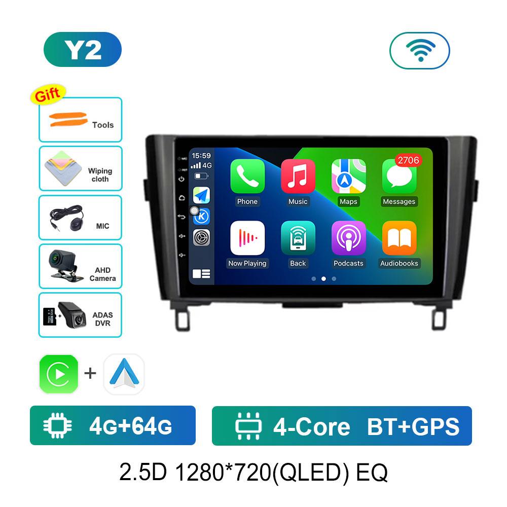 Player Multimedia Video Auto Stereo DSP Android 14 pentru Nissan Qashqai J11 X-Trail 3 T32 2014 - 2018 WiFi Navigație GPS Ecran HD