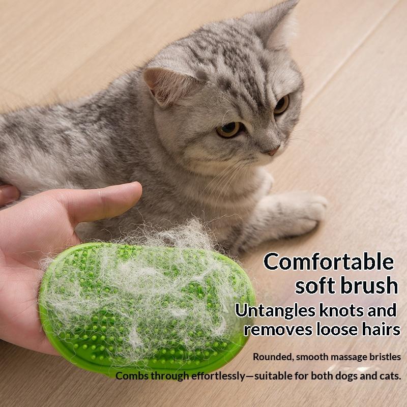 Silicone Dog Cat Bath Brush Soft Massage Comb Hair Remover Wet And Dry Use Pet Hair Remover Pet Grooming Cleaning Supply
