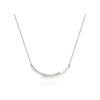 Line Silver Necklace White Gisvnn009