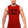 Do The Work  Summer Mens Bodybuilding Fitness Workout Gym Sports Mesh Quick-drying Breathable Muscle Guys O-neck Printed Tank Top