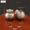 Sterling Silver S999 Wealth Attraction Beads - 3D Money Bag Design for DIY Bracelets