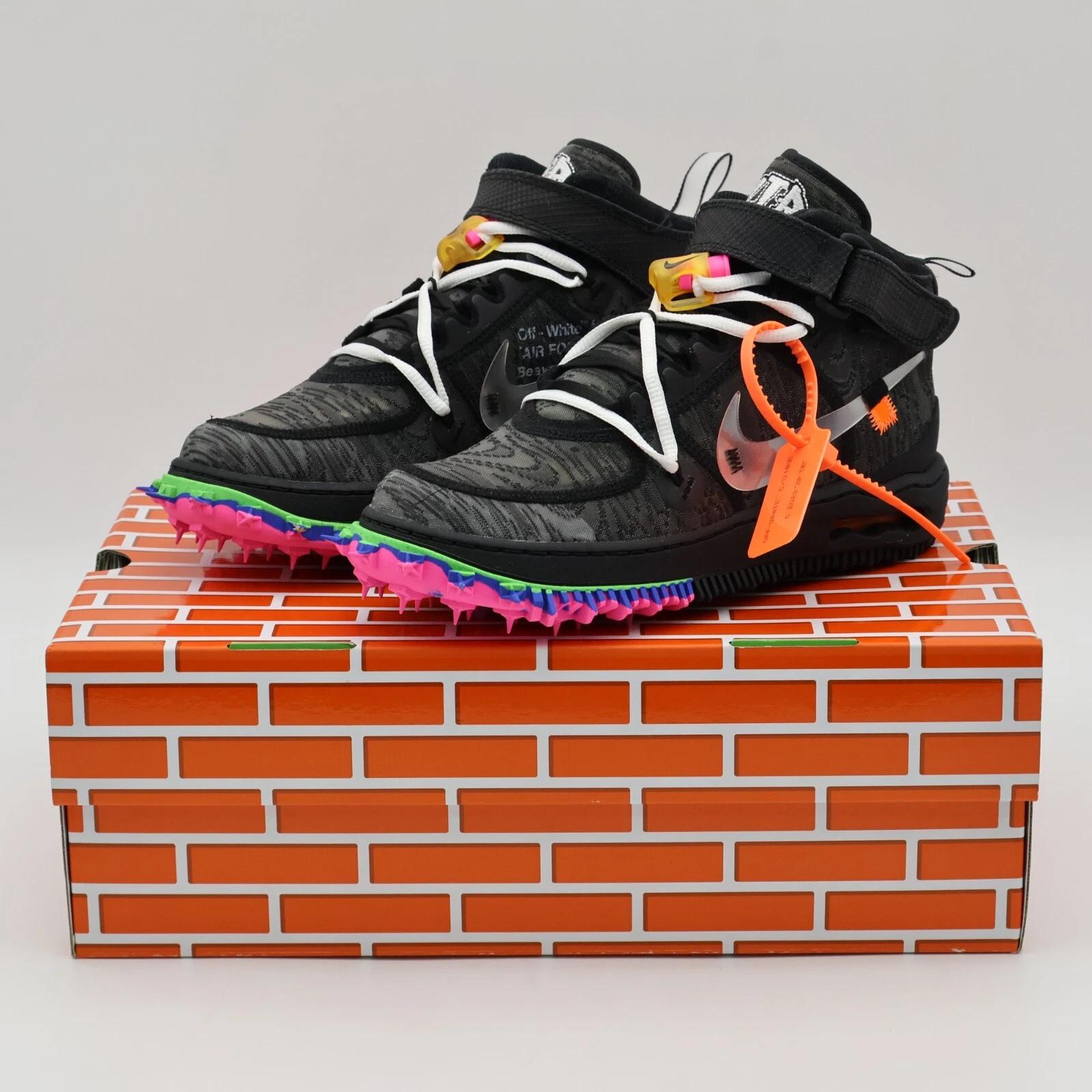 

DO6290-001 Off-White Nike Air Force 1 Mid Чорний Прозорий Рожевий Помаранчевий Зелений (Чоловічий) US 7.5