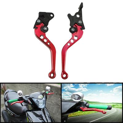 2 Pcs CNC Alloy Motorcycle Brake Handle Adjustable Size Moto Motorbike Modification Clutch Drum Brake Lever Handle