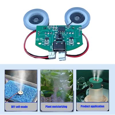 Type-C Usb Mini Nemlendirici Kendin Yap Kitleri Sis Yapıcı ve Sürücü Devre Kartı Sisleyici Atomizasyon Filmi Renkli Çift Püskürtme Kartı