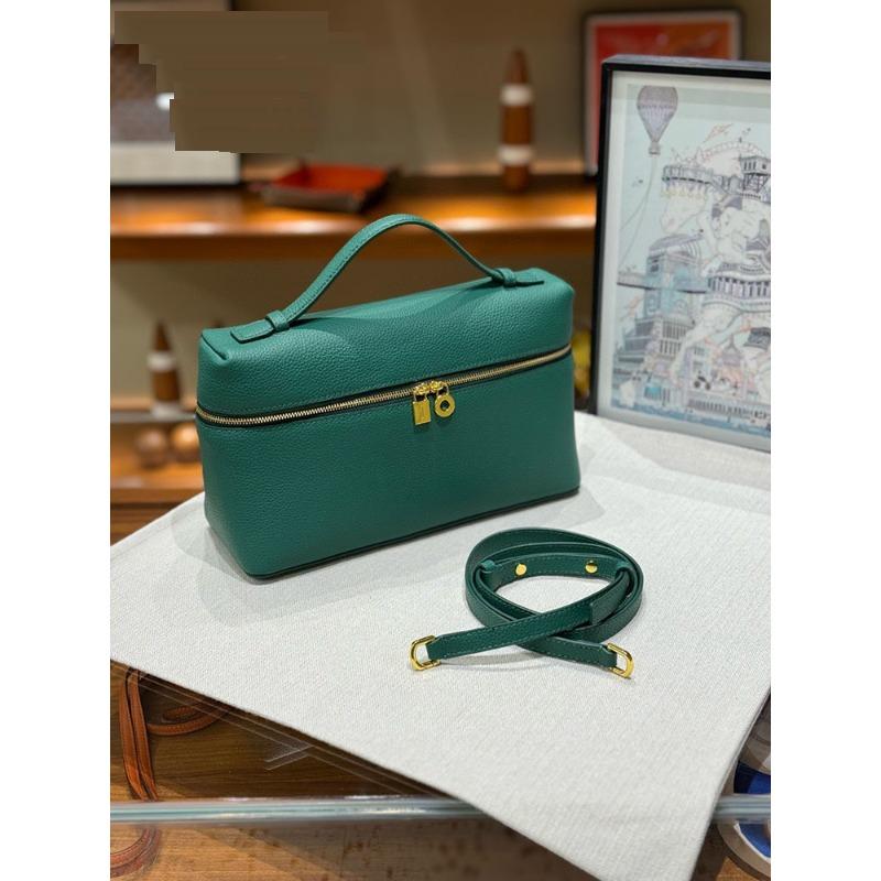 L27 Lunch Box Cover Layer Cowhide Gigi Same Style Single Shoulder Crossbody Lychee Patterned Small Cowhide Bag Versatile Temperament