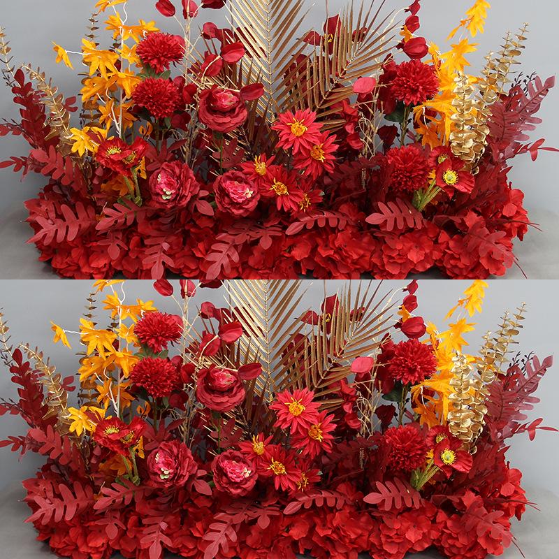 Wedding Aisle Blue Artificial Flower Row Decoration