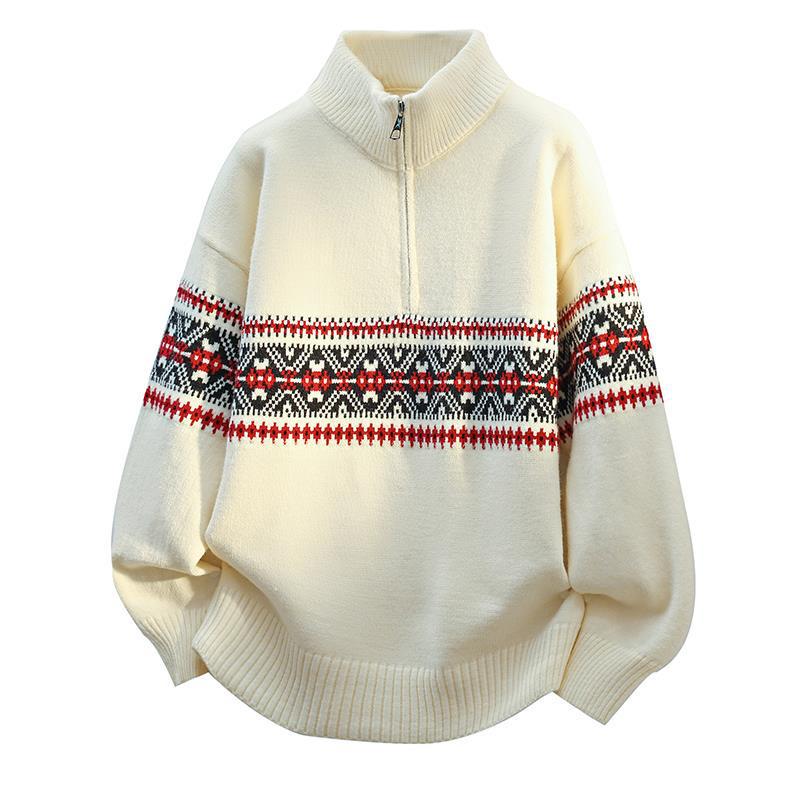 Pull en tricot pour homme à col semi-haut Hiver 2025