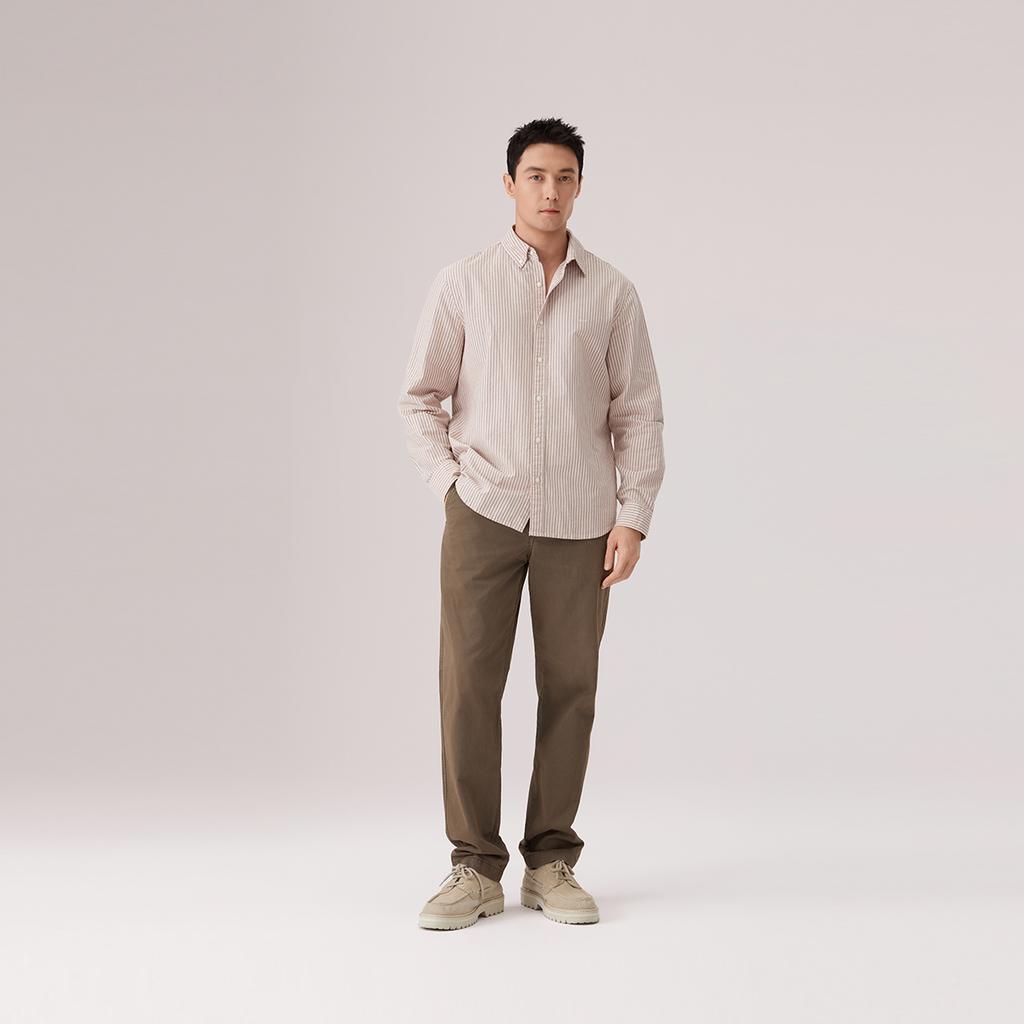 Levis Relaxed Striped Cotton Casual Long Sleeve Comfortable Versatile Vintage Shirt Unisex shirts A7210-0055