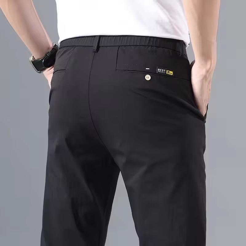 Spring Autumn Thin Slim Men Casual Pants Classic Business Cotton Stretch Golf Trousers Male Clothing Pants