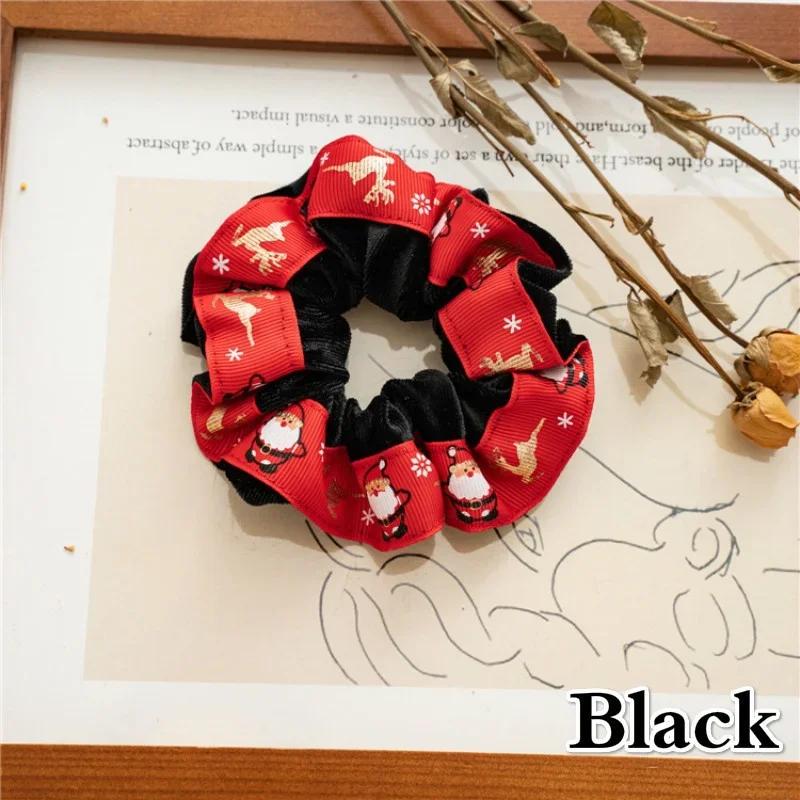 

Рождественская эластичная веревка для волос, держатель для хвоста, рождественское модное украшение на голову, головной убор, аксессуары для волос для девочек 2