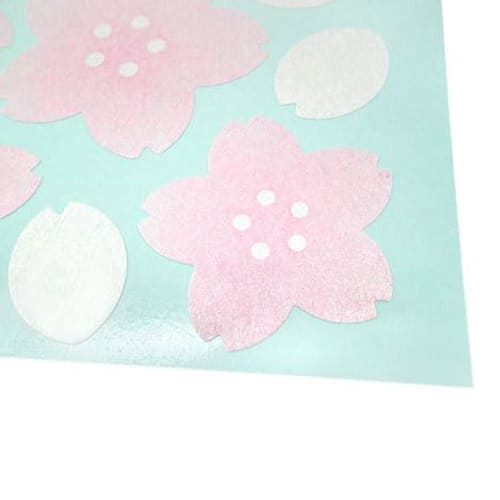 Shoji Hole Concealer Stickers, Sakura, White, Easily Repair Torn or Holed Shoji Screens, Fun to Stick on, Shoji Art, 7045