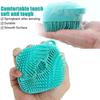 Silicone Body Scrubber with Shower Gel Dispenser – Soft Bristle Brush for Mud, Dirt & Dead Skin Removal | Refillable Body Wash Brush for Bathing,