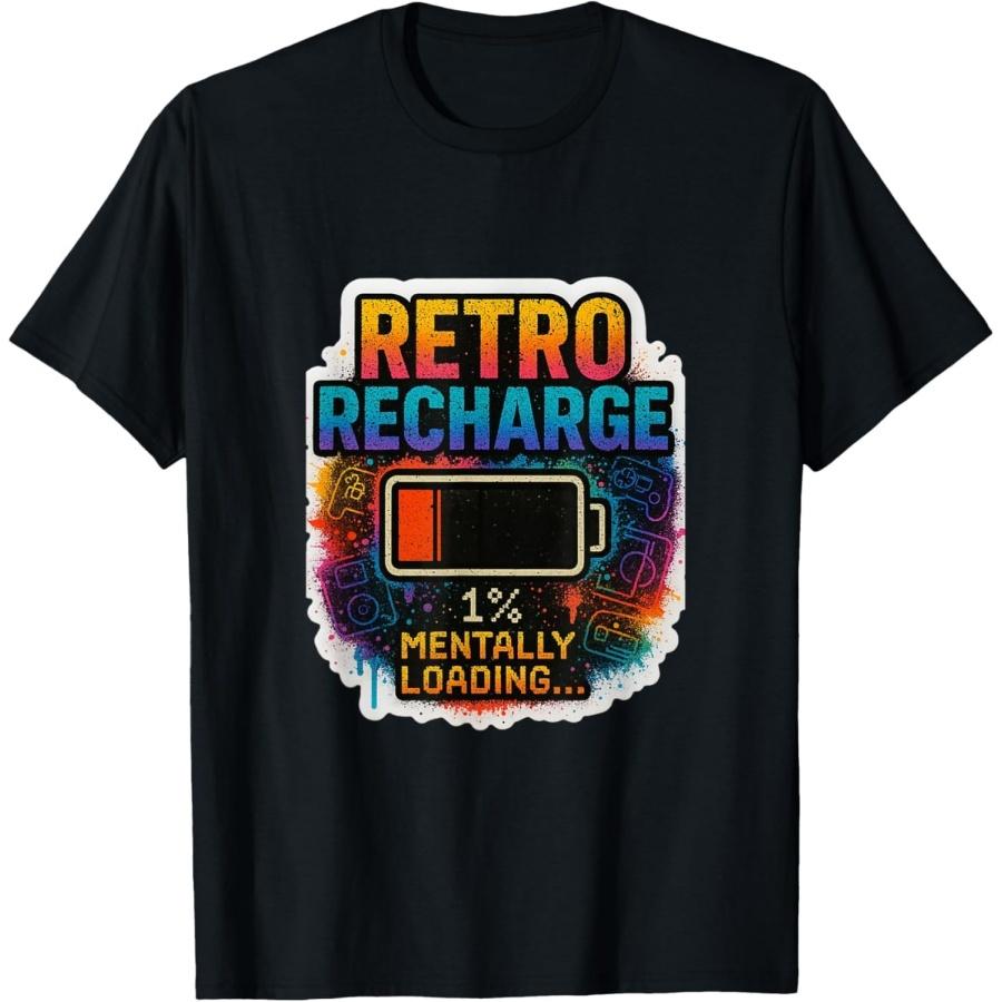 

RUJUNMAN “Retro Recharge – Mentally Loading…” T-Shirt XXXXXL різнокольоровий