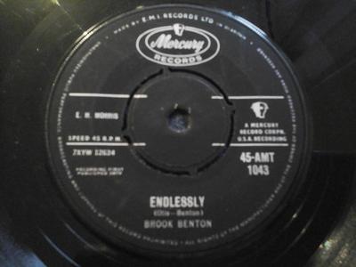 7inch Record BROOK BENTON - Endlessly 45AMT1043 Mercury 1959 UK Rock Used