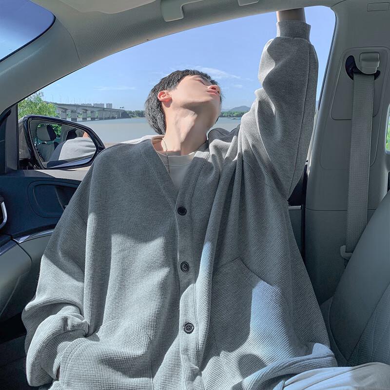 

VUUG Unisex Embroidered Knit Cardigan Jacket L