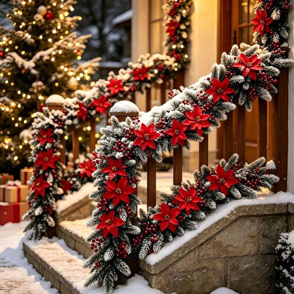 Simulated Christmas Wall Hanging Vine Faux Pine Garland Christmas Home Decoration