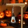 Smooth Edge Earrings Cute Ghost Earrings, with Pumpkin Wizard Hat Decor, Cartoon Jewelry Halloween Drop Lightweight Acrylic Pendant Party