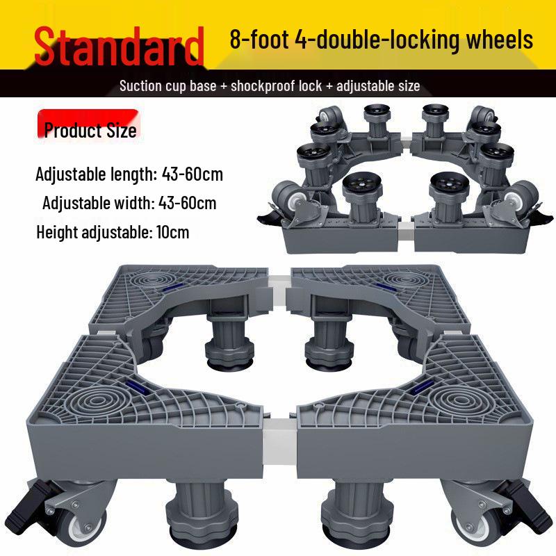 Adjustable Moisture-Proof Washing Machine Stand with Drum Impeller